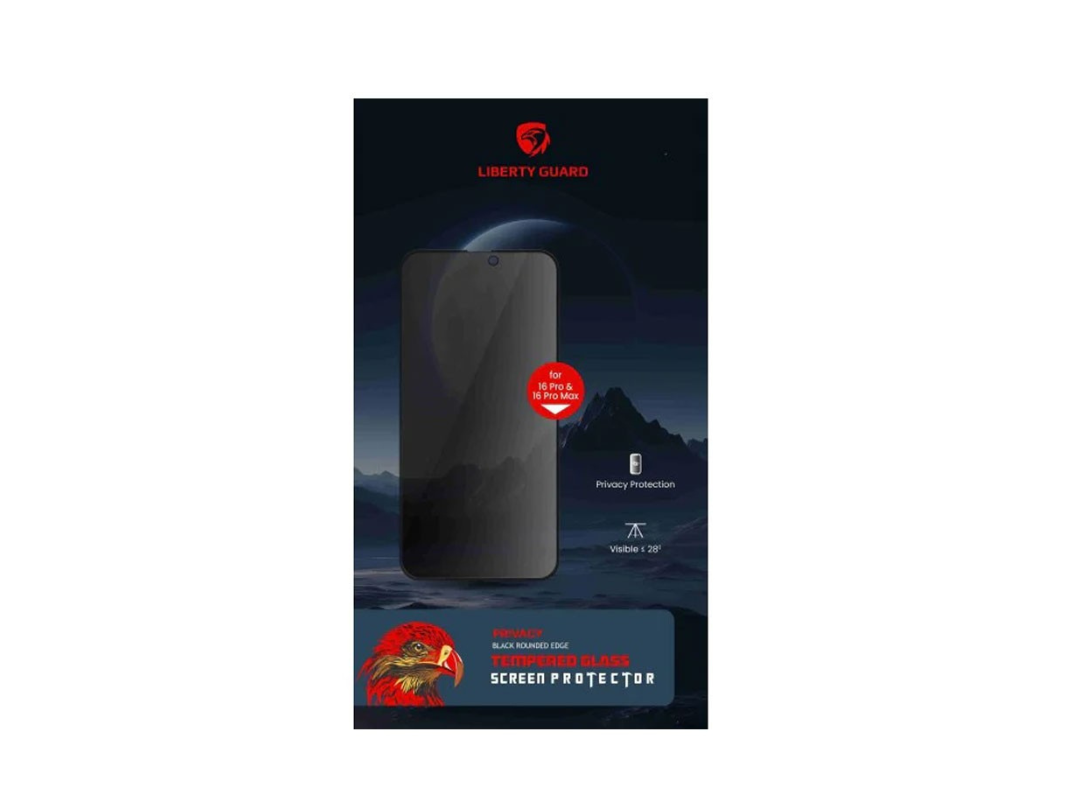 Liberty Guard 2.5D Privacy Screen Protector for iPhone 16 Pro - Qatar Liberty Guard 2.5D Privacy Screen Protector for iPhone 16 Pro - Qatar